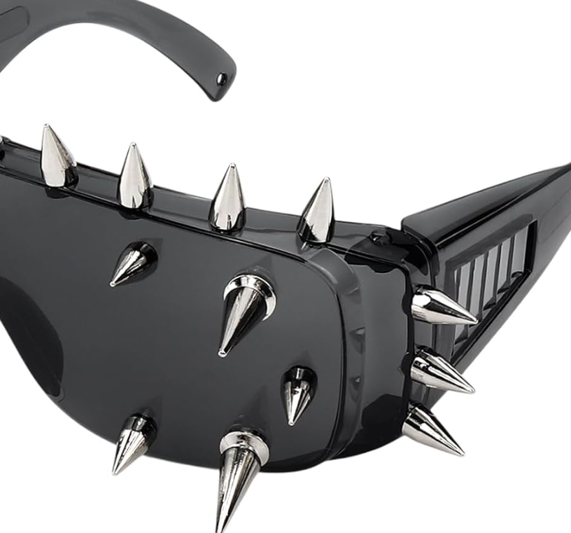 Punk Spiked Sunglasses, Goth Long Stud Design Image 2
