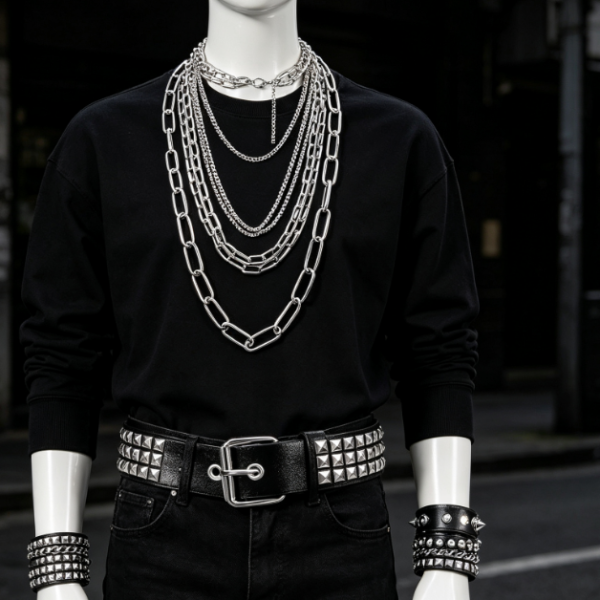 Women's Punk Style Set, Goth Emo Party Accessories