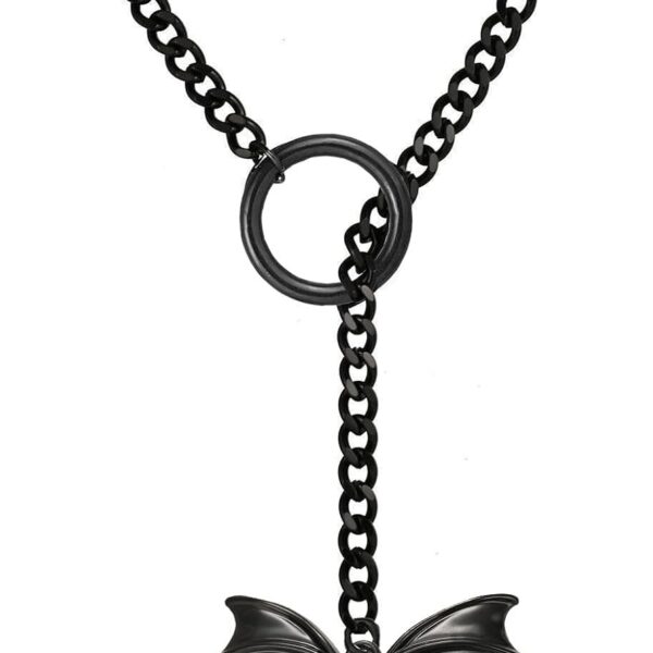 Women's Gothic Stainless Steel Necklace; Long, Chunky Chain