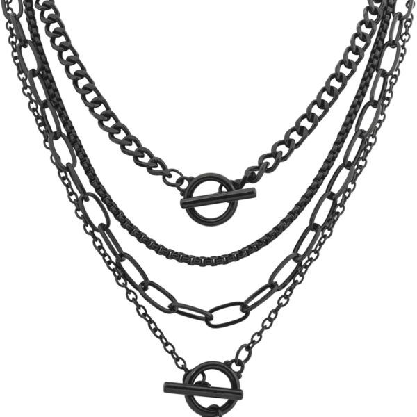 Gothic Multi Layer Star Choker; Punk/Emo Style Necklace